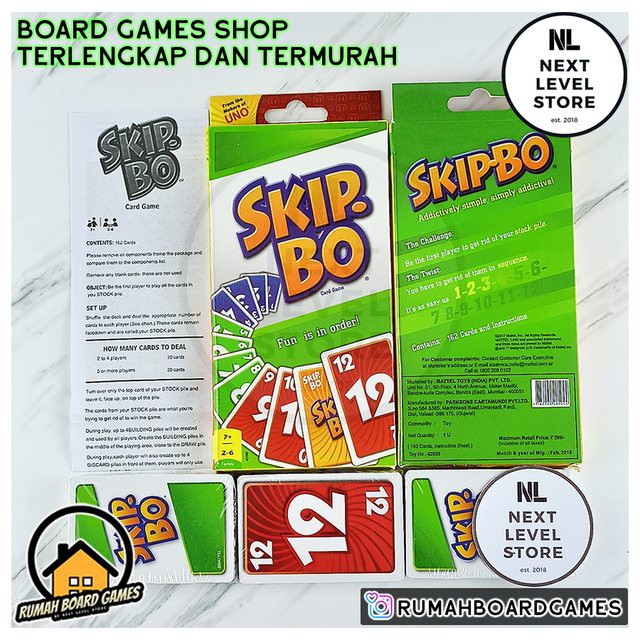 Card Game SKIPBO SKIP BO Board Games