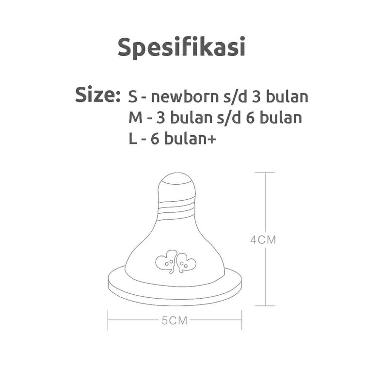 BBET Wide caliber pacifier replacement | Dot aksesoris botol wide caliber