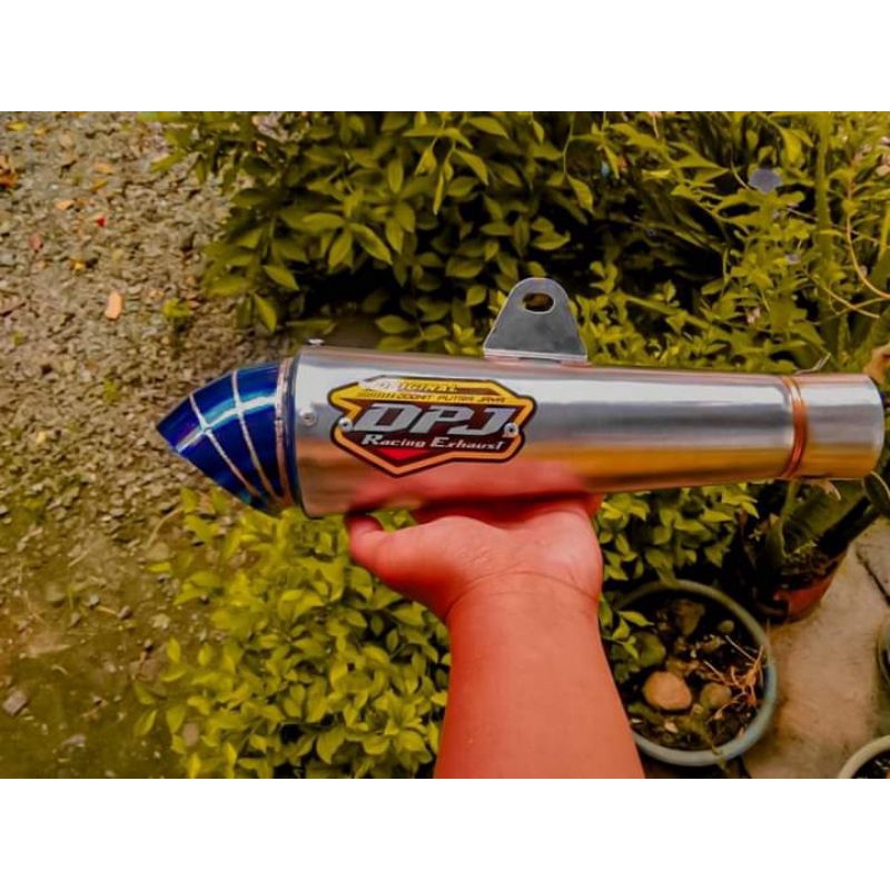 KNALPOT DPJ KEONG CORONG BLUE NGKER-NGKER INTLET 50MM