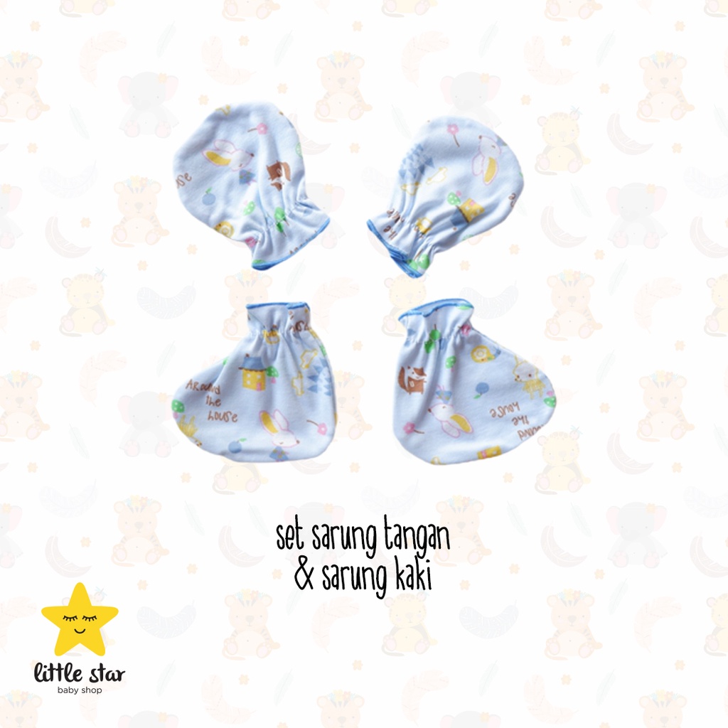 Set Sarung Tangan Sarung Kaki Bayi Y-lin Print