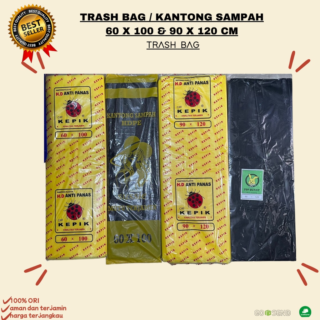 Trash Bag / Kantong Sampah 60x100cm @10pcs - 90x120cm @6pcs