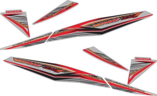 Stiker motor, striping variasi dan laminasi Supra X 125 injeksi