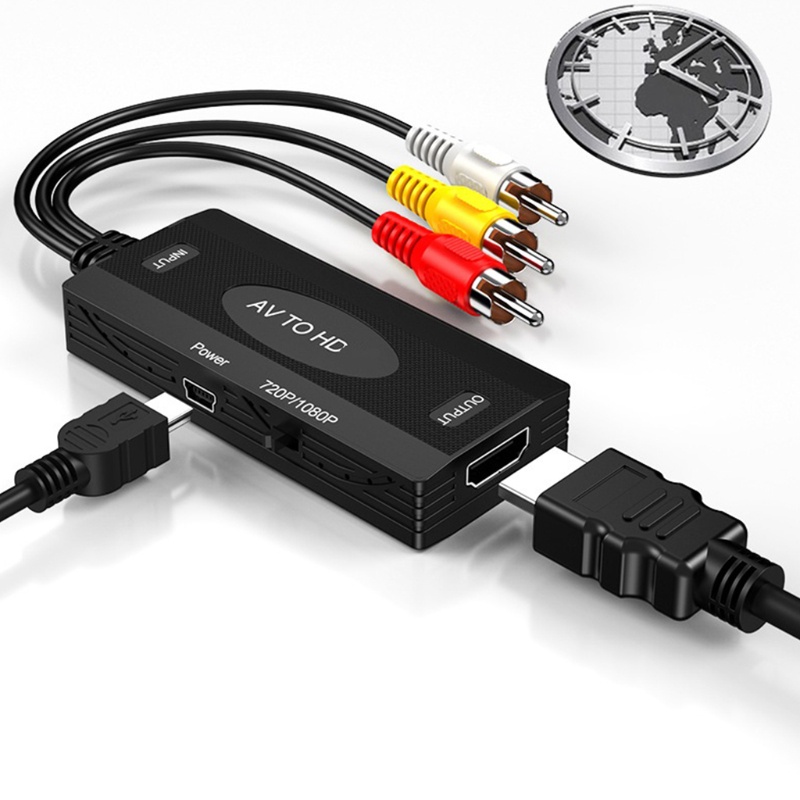 Box Adaptor AV to Converter btsg Male Support 1080P 60Hz to HDTV DVD