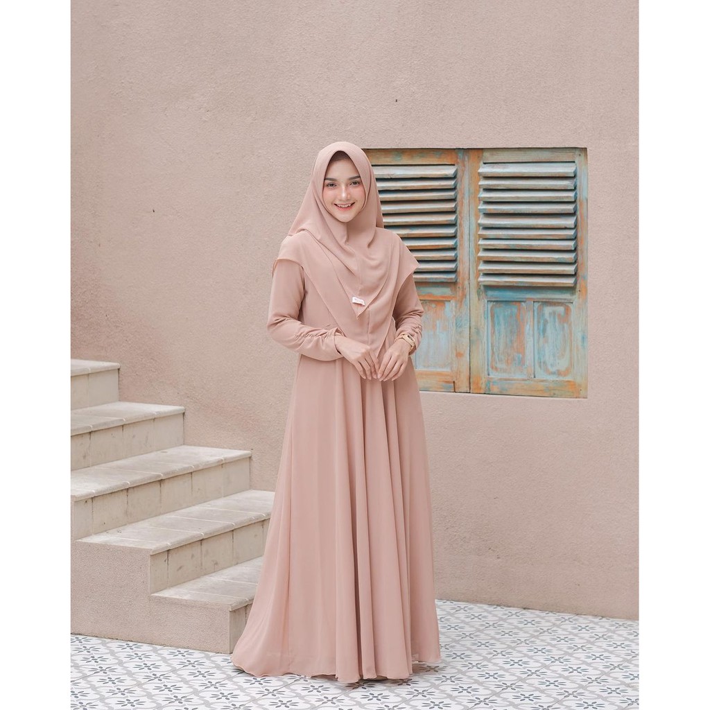 GAMIS SYARI JUMBO JILBAB 2 LAYER UKURAN M L XL XXL XXXL SET MURAH BUSUI POLOS MAXI DRESS GAMIS PESTA TERBARU BERKUALITAS PREMIUM PLUS KHIMAR KEKINIAN BAJU GAMIS REMAJA PESTA BISA SERAGAM BIG SIZE TERLARIS LEBARAN FASHION MUSLIM KONDANGAN ( MAYRA SYAR'I)-5
