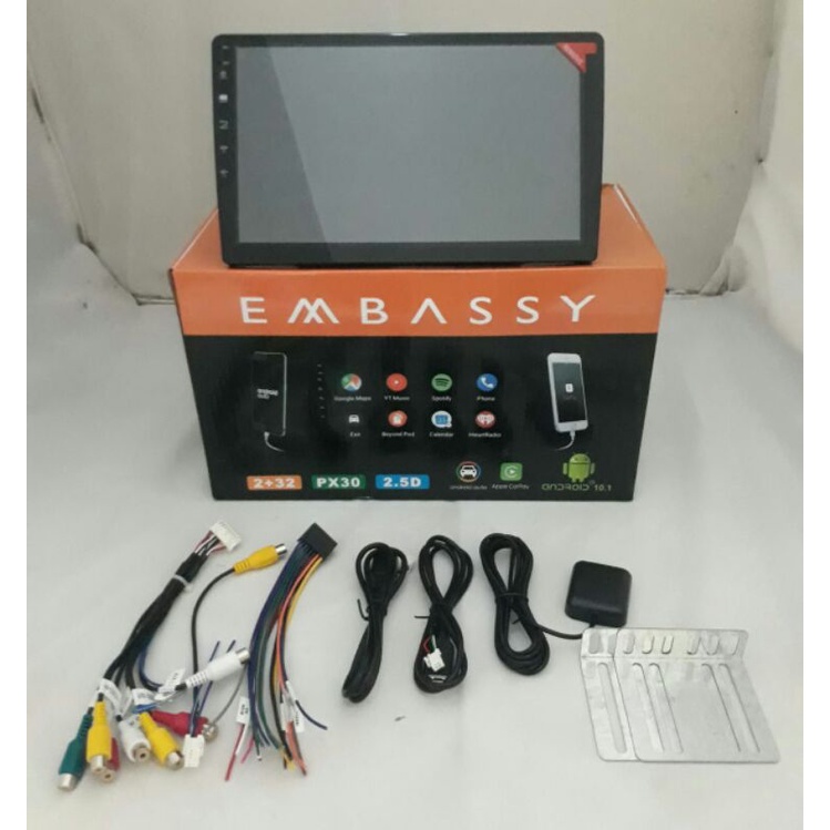 Head unit double din embassy px30 android 10 inch ram 2+32 dsp