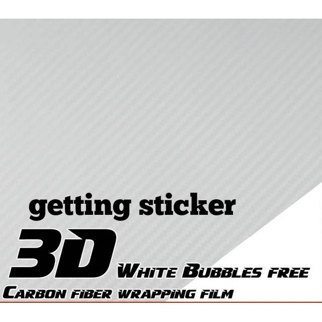 stiker skotlet carbon 3d putih sticker scotlet karbon