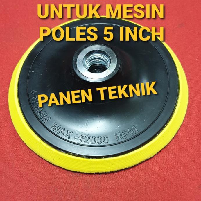 Pad Velcro Mesin Poles Mobil 5 Inch Polisher