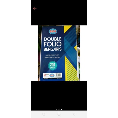 

kertas folio bergaris