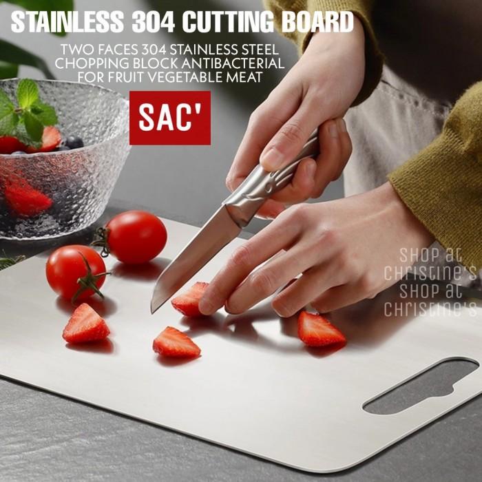 Nay Acc / Este Cutting Board Full Stainless 304 Talenan 2 Sisi Papan Potong