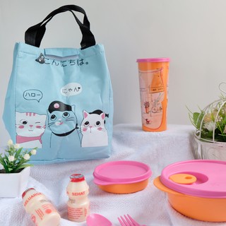 Japanese Cooler Bag Souvenir Lucu Kucing Cat Lover Insulated Karakter Tas Bekal