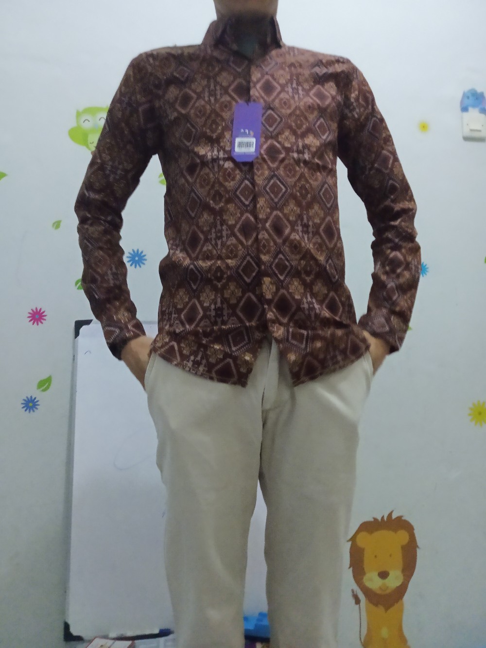 Kemeja Batik Songket Lengan Panjang Murah Kemeja Slim Fit Pria Cowo Baju Kondangan Premium Quality