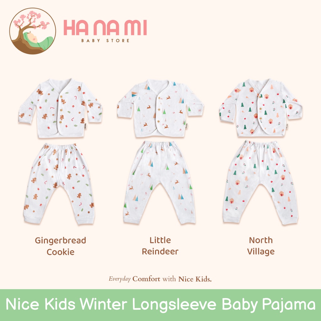 Nice Kids Winter Long Sleeve Baby Pajamas Set (Piyama Anak Bayi)