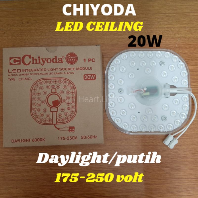 LAMPU LED CHIYODA LUMINER LED CEILING 20W 6000K DAYLIGHT PUTIH/LAMPU PLAFON LED CEILING 20W PUTIH HE