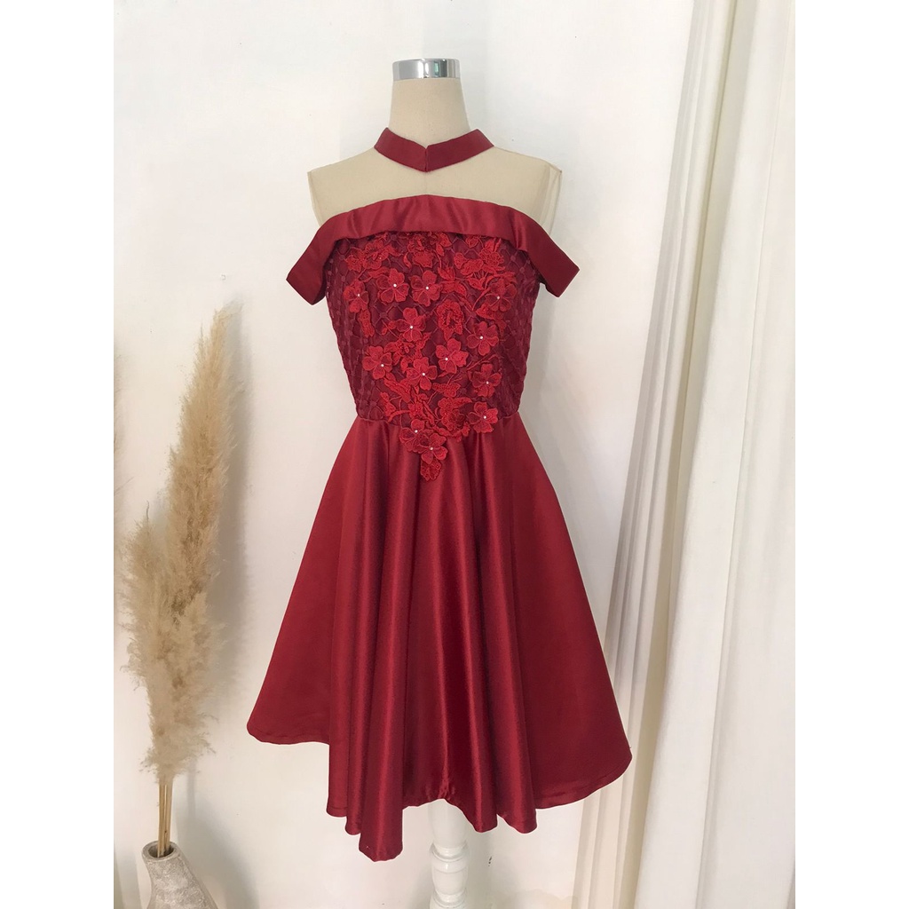 dress cheongsam sabrina maroon LAST