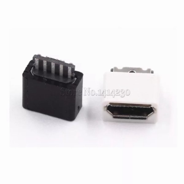 Socket Konektor Micro USB Female DIY Kabel Rakitan Micro-USB Housing - Female Supermurah