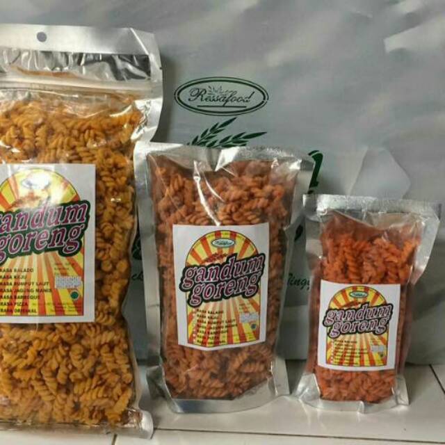 

Gandum goreng tersedia 7 varian rasa balado,bbq,keju,rumput laut,jagung manis,pizza & original