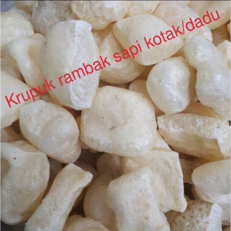 

KRUPUK RAMBAK SAPI ASLI / MATANG / KOTAK / DADU 250 GR