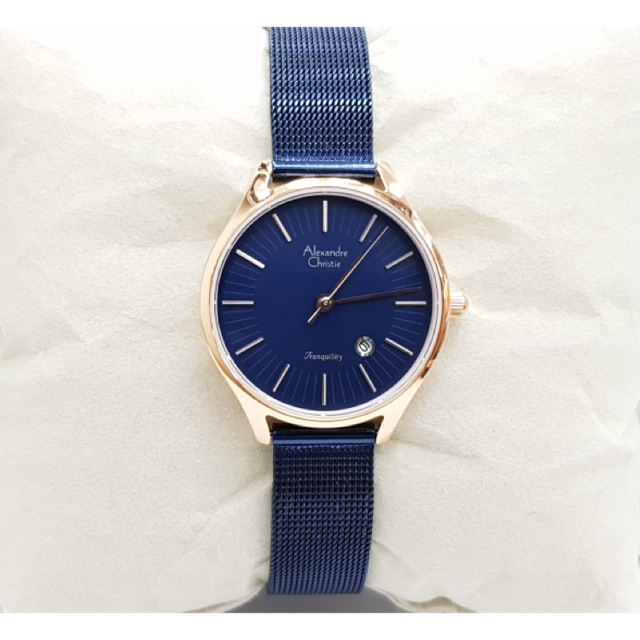 Jam tangan wanita Alexander Christie blue 8522