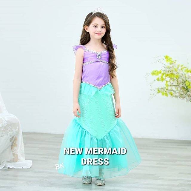 NEW MERMAID DRESS / DRESS PRINCESS ARIEL MERMAID IMPORT / KOSTUM PRINCESS DUYUNG IMPORT ULANG TAHUN