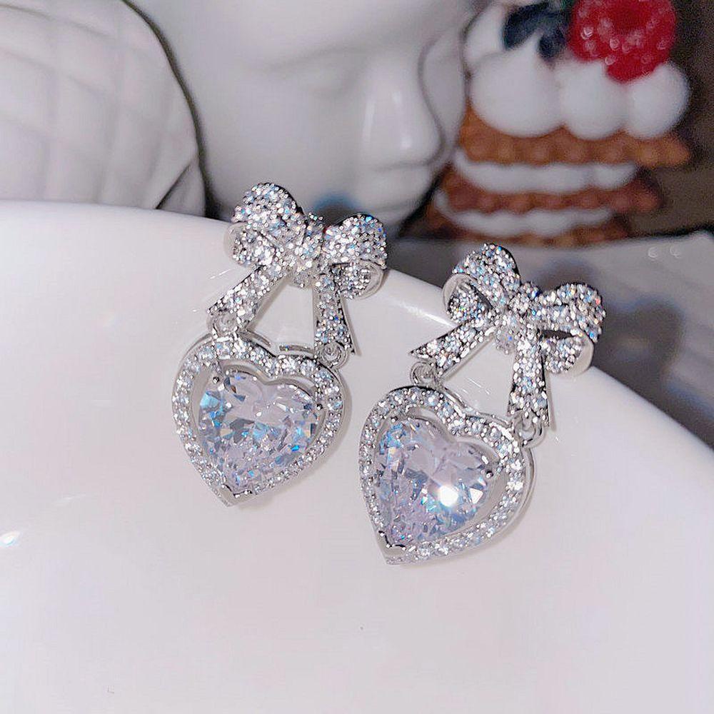 Mxbeauty Wanita Anting Bersinar Pesta Halus Ikatan Simpul Stud Earrings Ear Stud Perhiasan Hadiah Gadis Drop Earrings