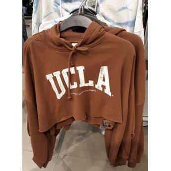 UCLA CROPE HOODIE SWEATER MOCA