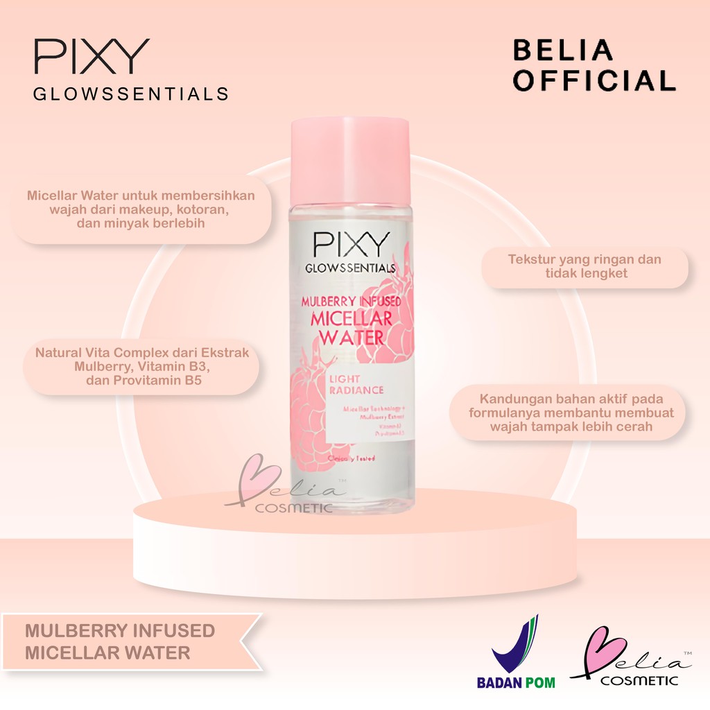 ❤ BELIA ❤ PIXY Glowssentials Light Radiant &amp; Pollution Off Mist, Micellar Water, Face Wash Mask Glow