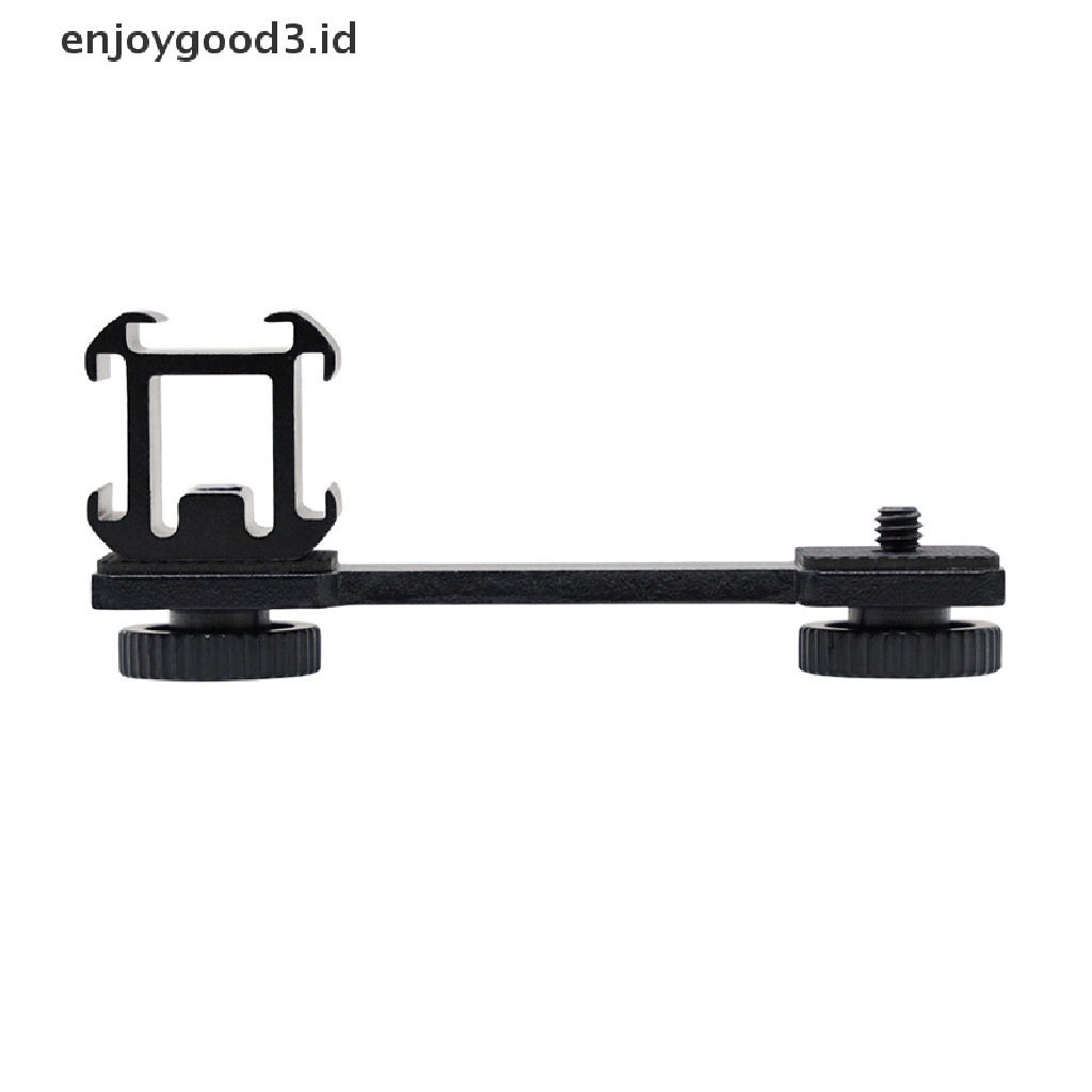 (Id) 3 In 1 Bracket Adapter Hot Shoe Mount Stand Holder Kamera