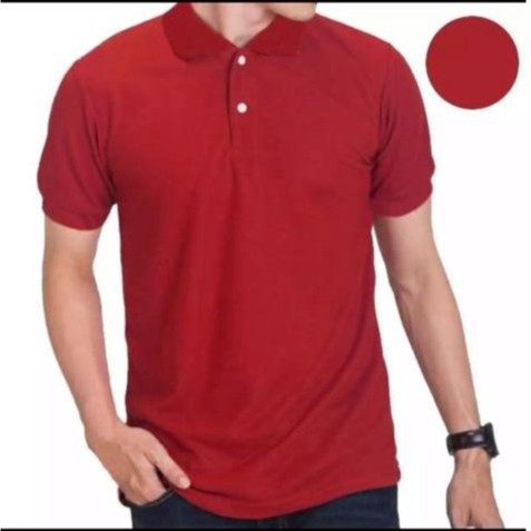 Kaos polos -  Kaos polo shirt pria lengan pendek | kaos kerah pria | kaos seragam polos | Harga grosir size m