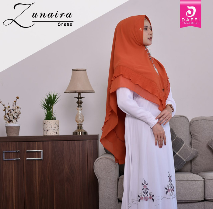 Hijab Syar'i Zunaira - oranye