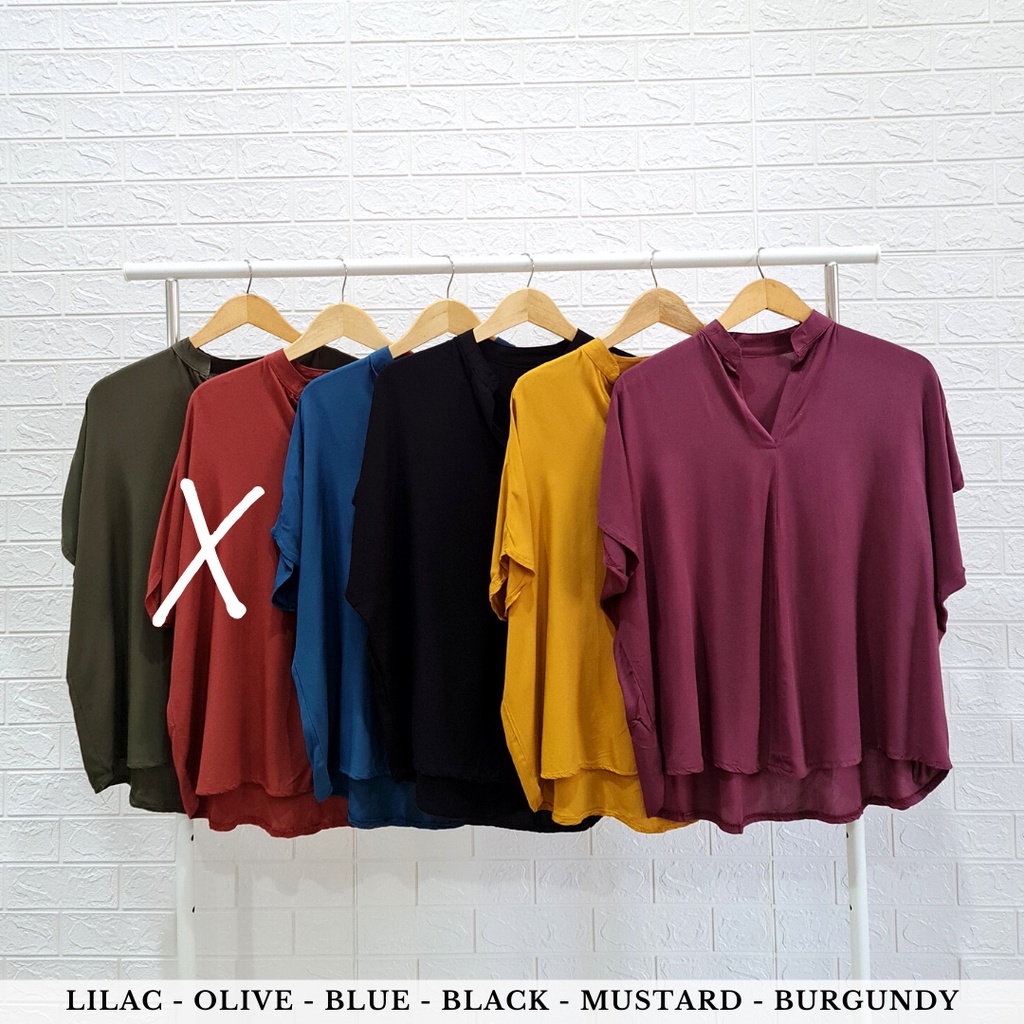 2904 CARITA OVERSIZE TOP BLOUSE BIGSIZE JUMBO FELICIA BLOUSE-2