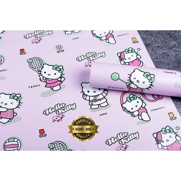 WALLPAPER HELLO KITTY SPORT UK: 45 CM X 9METER