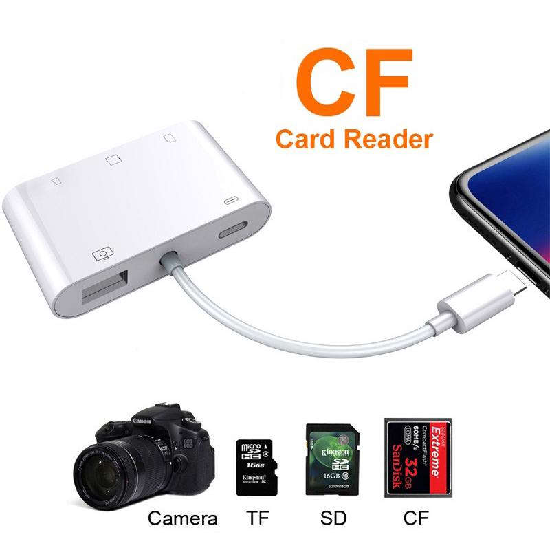 5in1 SD TF CF Card Reader USB OTG Kabel Adapter Untuk