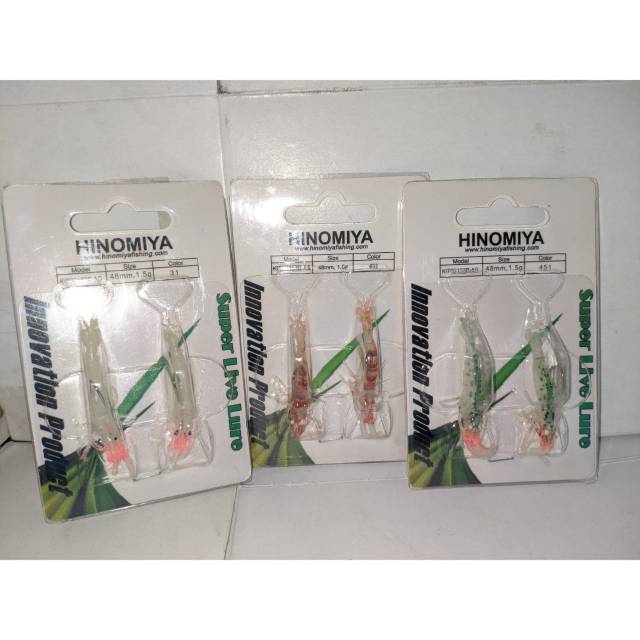 Soft Lure Umpan Karet Hinomiya Udang Size 48mm