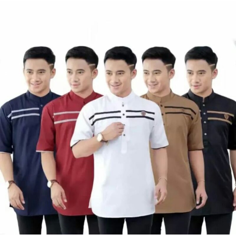 (XR) Koko kurta pria  dewasa bahan PREMIUM terbaru lengan pendek