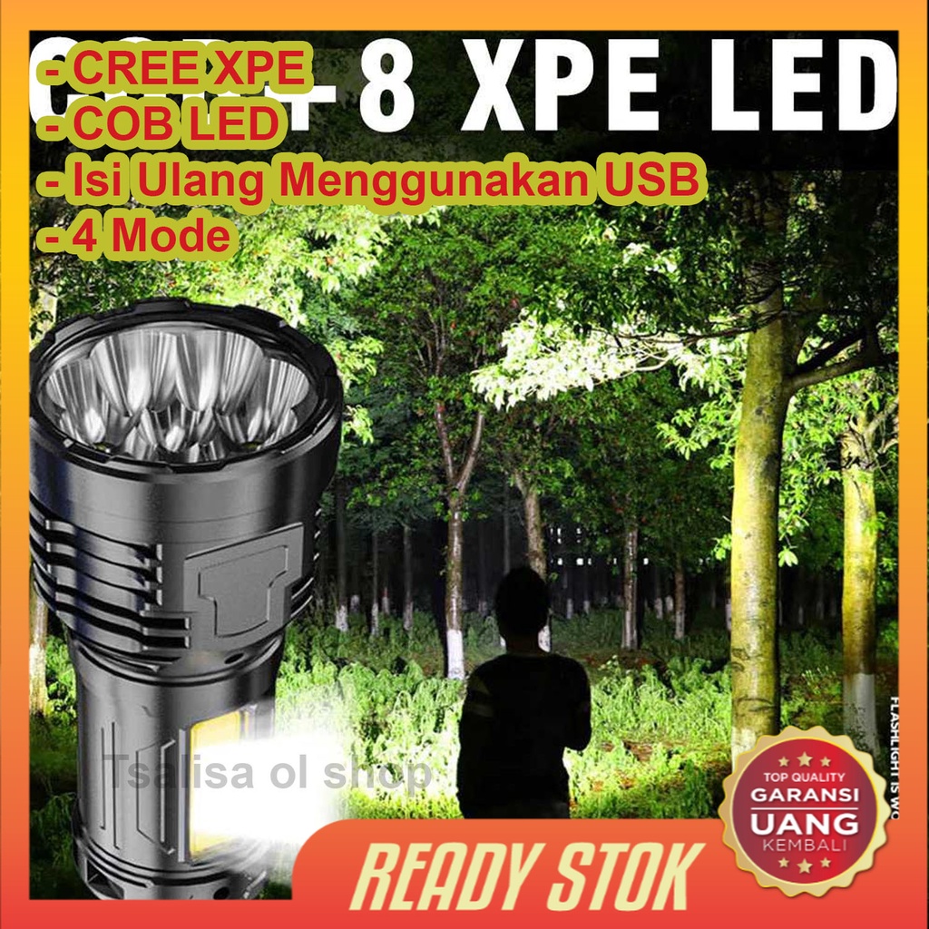 Zhiyu Senter USB Rechargeable LED Flashlight Waterproof  XPE+COB - S11