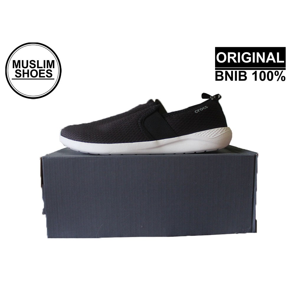 CROCS LITERIDE MESH ORIGINAL HITAM PUTIH SEPATU JALAN CROCS LITERIDE MESH ORIGINAL HITAM PUTIH SEPATU JALAN