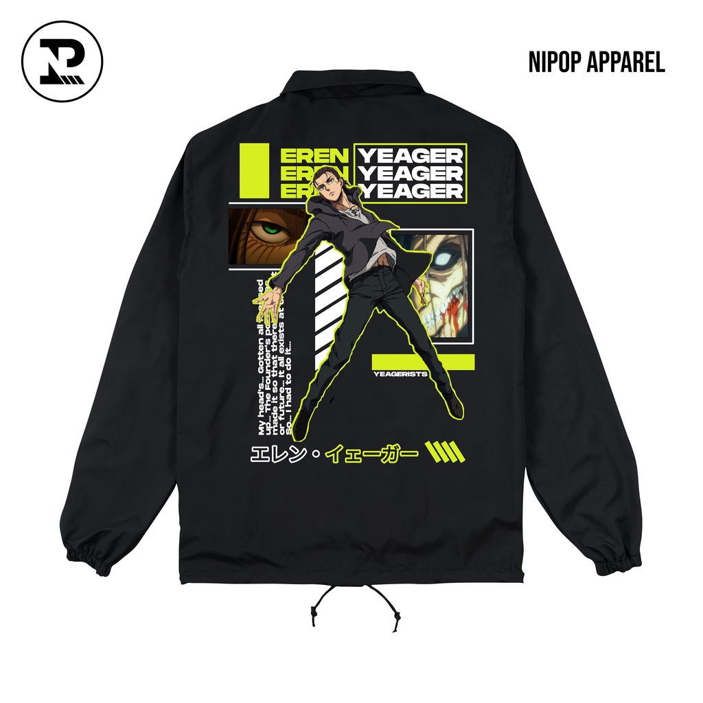 NIPOP Attack On Titan Eren Yeager Coach Jacket