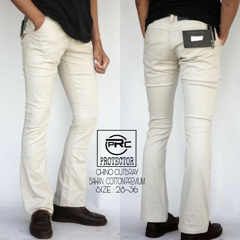 Premium Original(Realpic) Celana panjang cutbray cowok pria hitam jumbo big size murah