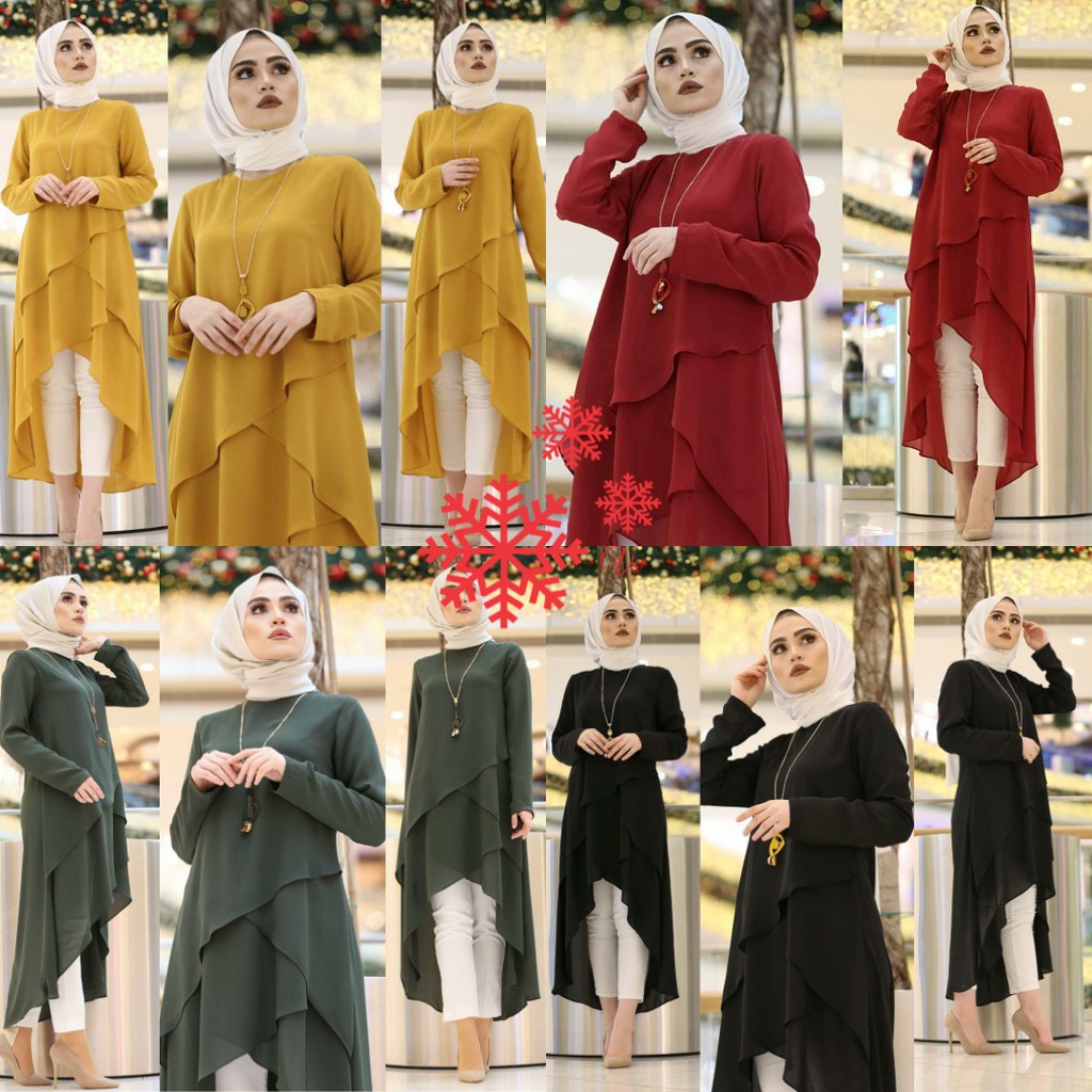 BEFAST - ZRX OOTD Tunik BORA / TUNIK ARASH / Tunik Wanita Muslimah / Fashion Wanita Remaja / Tunik Polos Casual / Tunik Maxy Lengan Panjang / Pakaian Wanita Hijab / Tunik Formal / Tunik Model Terbaru / Termurah