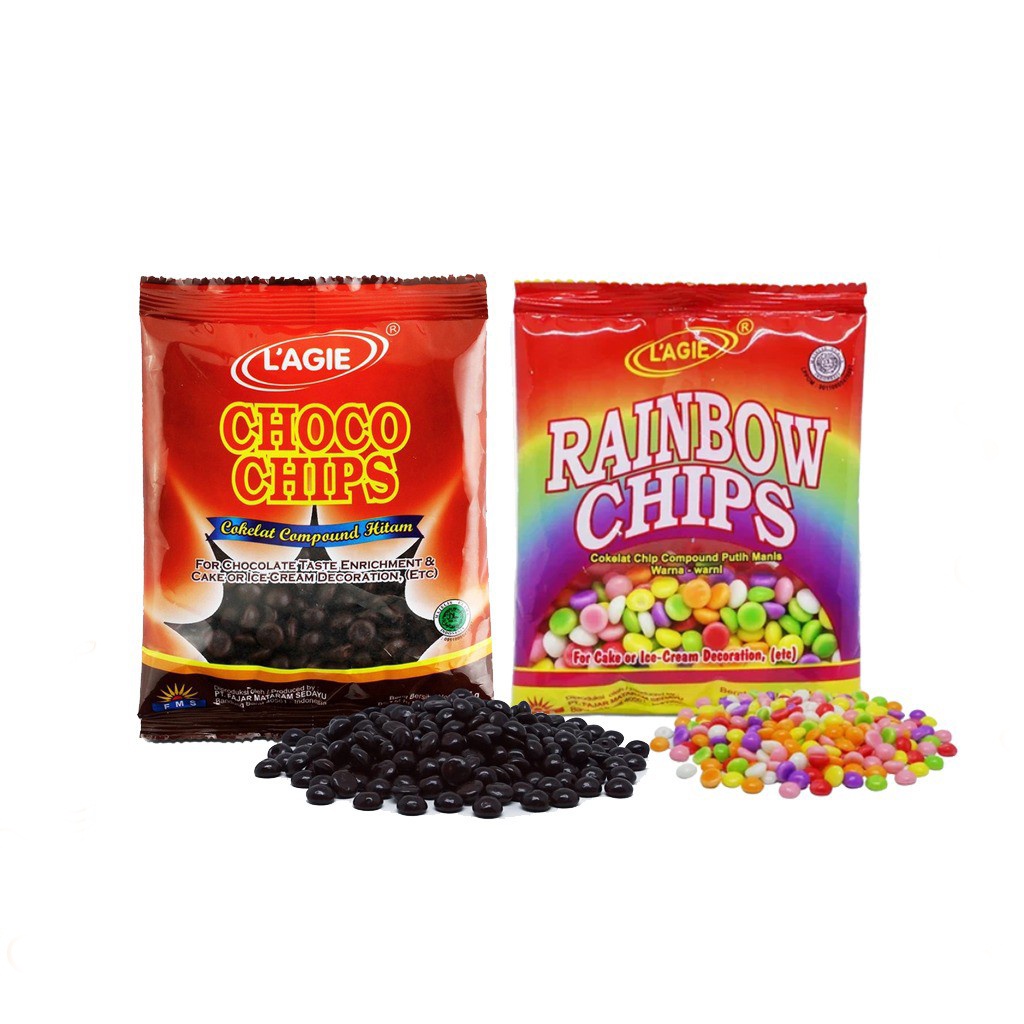 

L'Agie Cokelat Choco Chips / Lagie Rainbow Chocochips 45 Gram