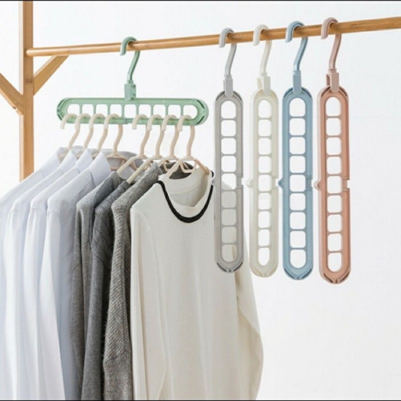 Gantungan Baju 9in1 MultiFungsi/Gantungan Baju Magic Hanger 9in1