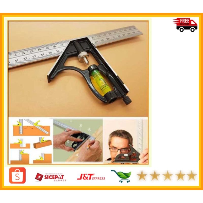 

Mistar Penggaris Siku Tukang Multifungsi - ZEAST