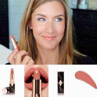 Jual Charlotte Tilbury Hot Lips 2 Warna JK Magic - A Peachy nude rose