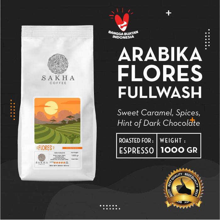 

Biji Kopi Arabika Flores Bajawa Roasted For Espresso 1 Kg SAKHA COFFEE - AFlores 1000