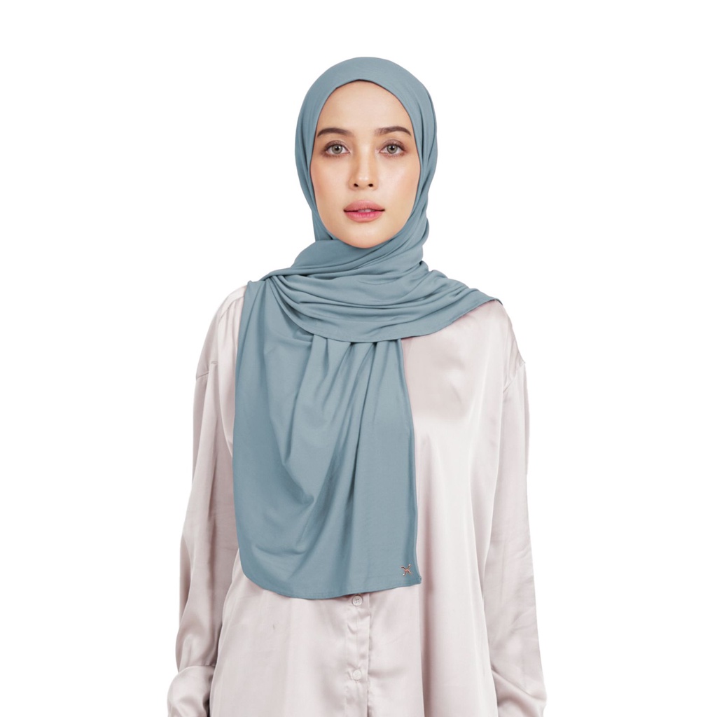 Hameeda - Hannah Instant Hijab | Jersey Bergo Pashmina-Aqua Haze