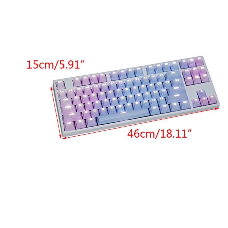 Keycap Btsg87 104 108kunci PBT Biru Enchantress Standar Proses Sublimasi Keycap