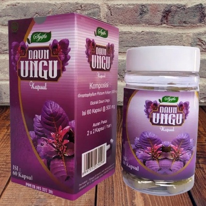 

SYIFA HERBAL Kapsul Daun Ungu 60 Kapsul Menghilangkan Wasir Dijamin Ori 100%
