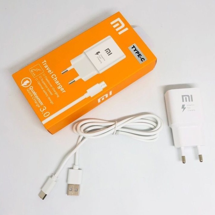 Charger Xiaomi Redmi Note 7 Pro / 8 Pro / 9 Pro / Redmi 9 10 / Mi 8 9 Type C Adaptor Original Fast Charging Qualcomm Oem