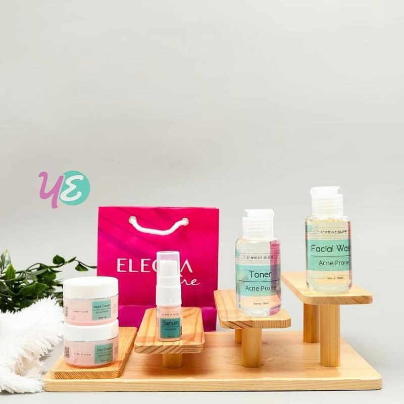 Paket Cream Eleora Acne Prone Pembersih Jerawat Pemutih Wajah Glowing Whitening Original DWHISP BPOM