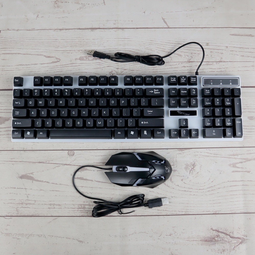 Keyboard Gaming RGB Mechanical Feel with Mouse - G21B - Black